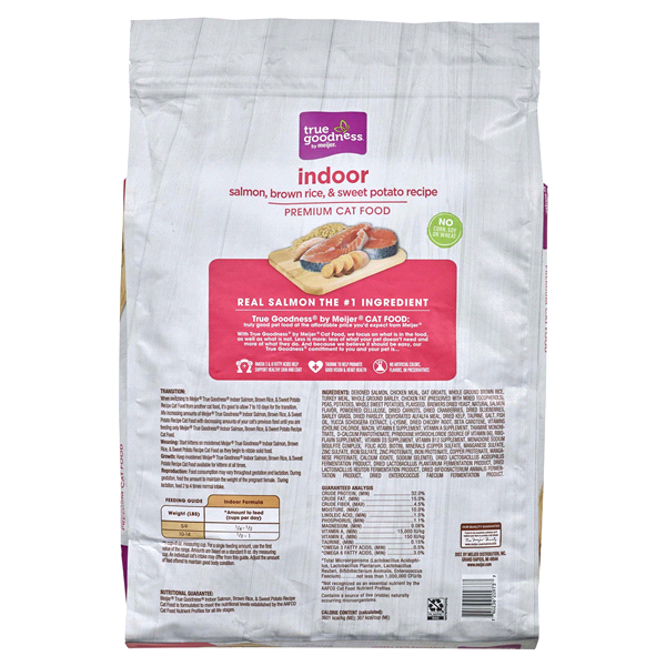 True Goodness Dry Cat Food, Indoor Salmon Brown Rice & Sweet Potato 11
