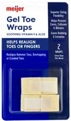Meijer Gel Toe Wraps, 2 Each Pack