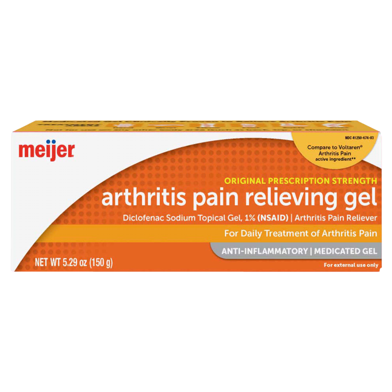 slide 1 of 5, Meijer Arthritis Pain Relieving Gel, 5.29 oz