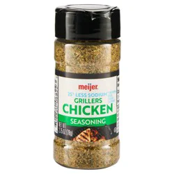 Meijer Grillers 25% Less Sodium Chicken Seasoning, 2.75 Oz