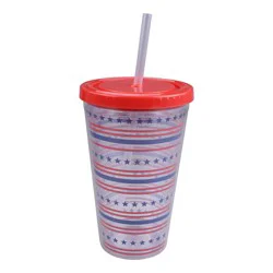 Meijer Corporate Seasonal Meijer Stars & Stripes Plastic Tumbler, 17 Oz