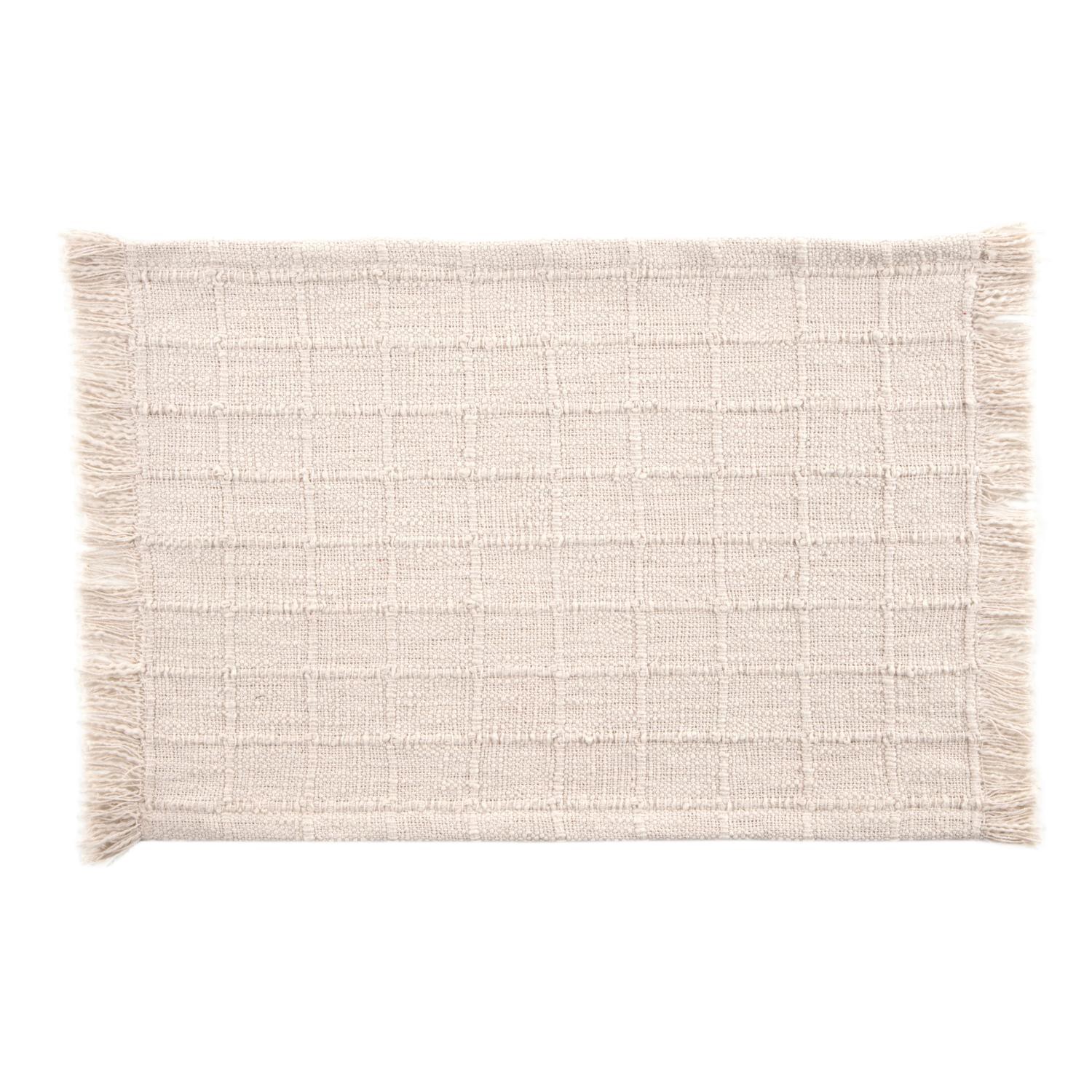 slide 1 of 1, Room & Retreat, Woven Check Placemat, 13 In X 19 In, 1 ct