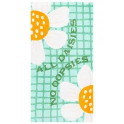 Meijer Corporate Seasonal Mcs Summer All Daisies Grid Fiber Reactive Kitchen Towel, 16 In X 25 In