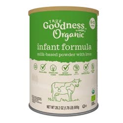 TRUE GOODNESS Meijer Organic Whole Milk Infant Formula Powder With Iron, Prebiotics & Dha, European Inspired, 28 Oz