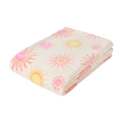 Havenstay Printed Plush Throw Sunshines, 50 In X 70 In