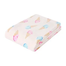 Havenstay Printed Plush Throw Ice Cream, 50 In X 70 In