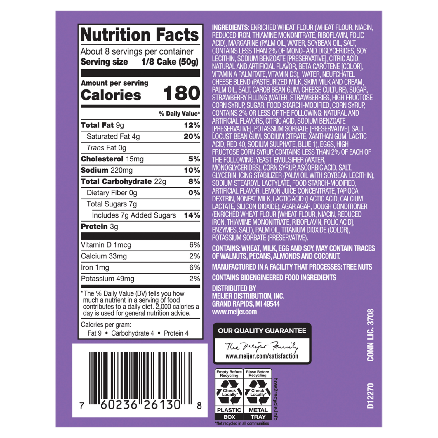 slide 3 of 4, Fresh from Meijer Danish Coffee Cake Strawberry Cheese, 14 oz