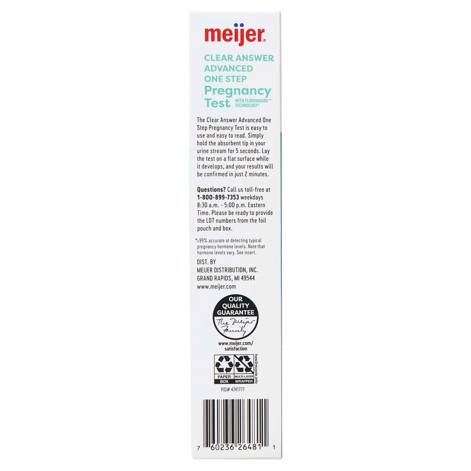 slide 3 of 3, Meijer Advanced Clear Answer Pregnancy Test, 2 ct
