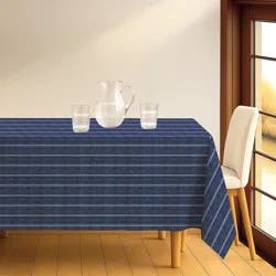 Meijer Corporate Seasonal Mcs Blue Rope Indoor Outdoor Oblong Tablecloth, 60 In X 84 In