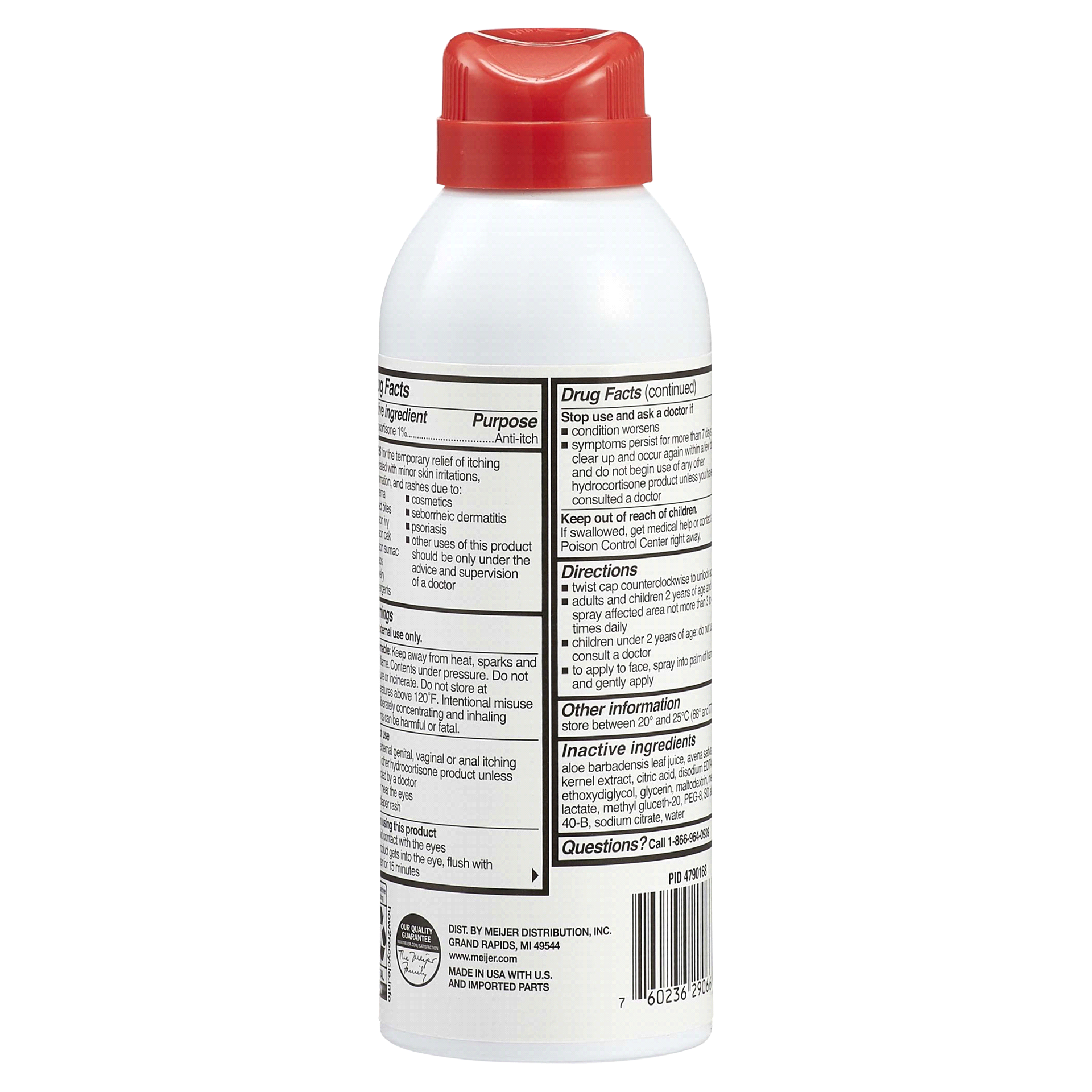 Meijer Hydrocortisone Spray 4 oz Shipt