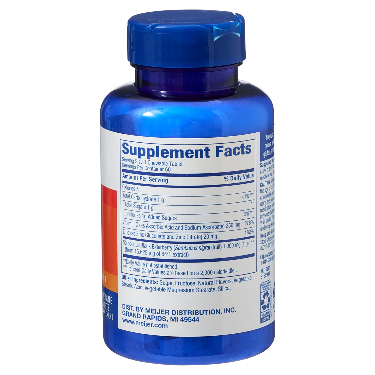 slide 2 of 2, MEIJER WELLNESS Meijer Vitamin Complex C With Elderberry and Zinc, 60 ct