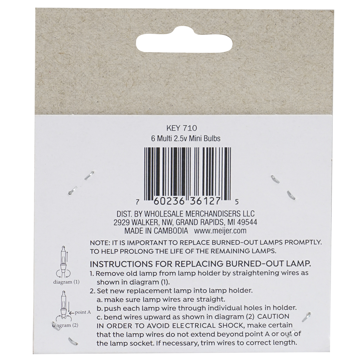 slide 5 of 5, December Home Multi 2.5v Mini Replacement Bulb Lights, 6 ct