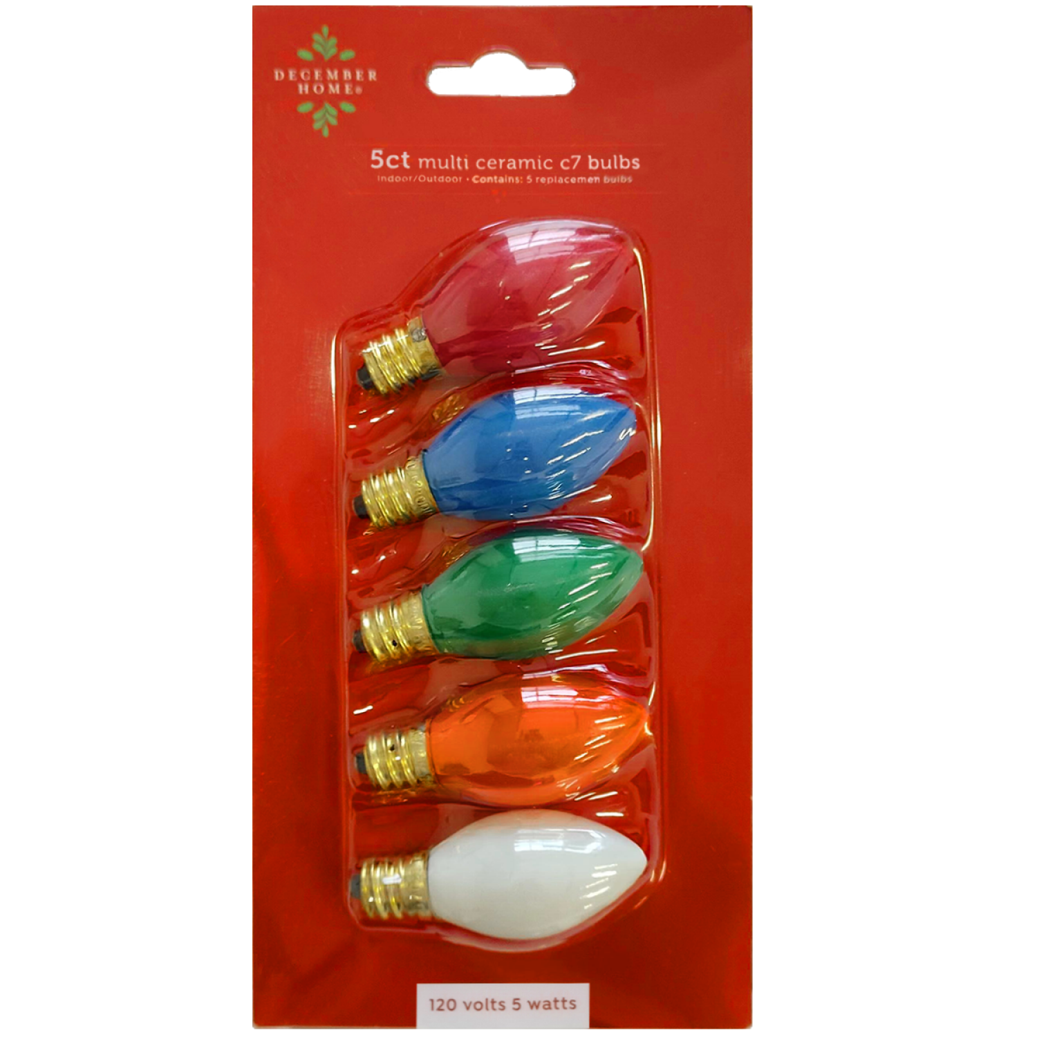 slide 1 of 2, December Home Multi Ceramic C7 Bulbs, 5 ct