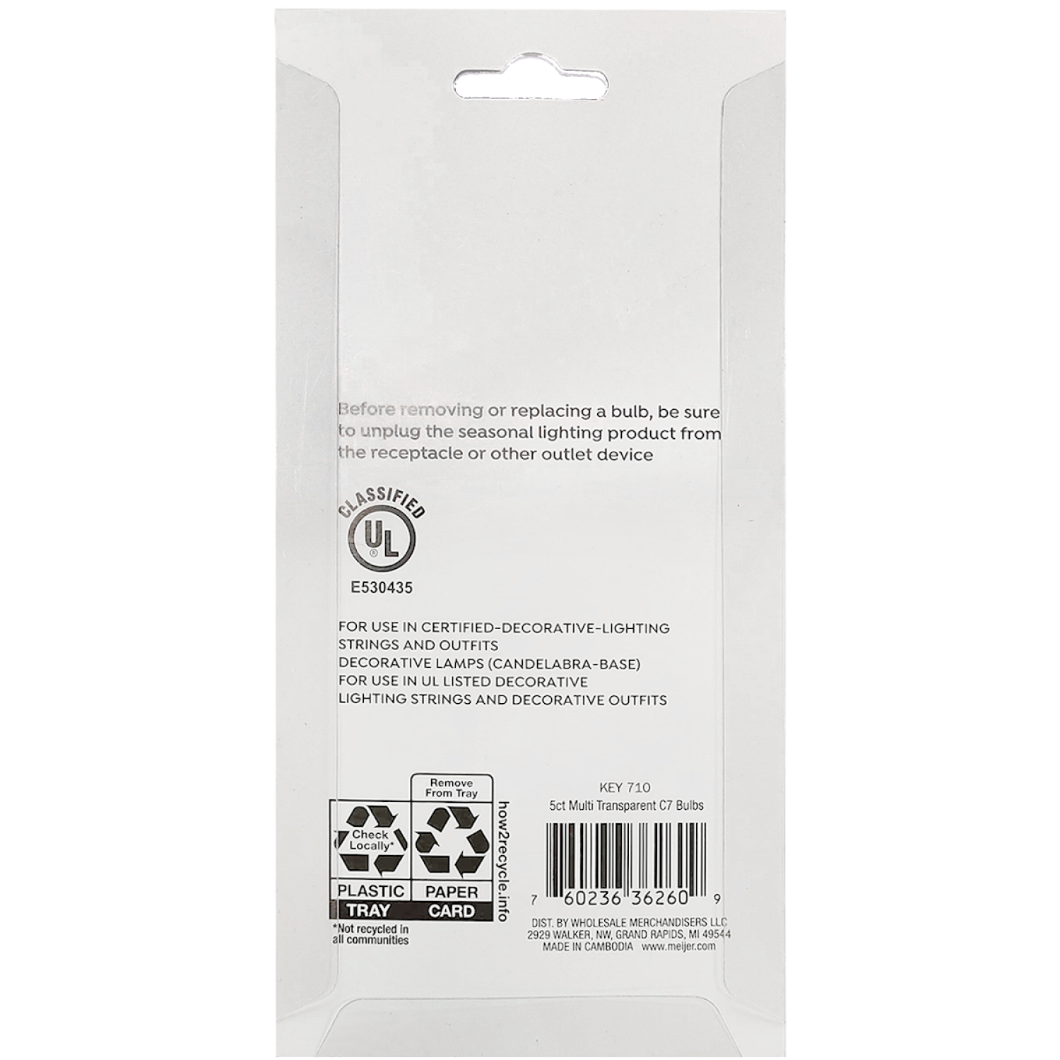 slide 2 of 3, Replacement Bulbs Transparent Multi C7 Bulbs, 5 ct