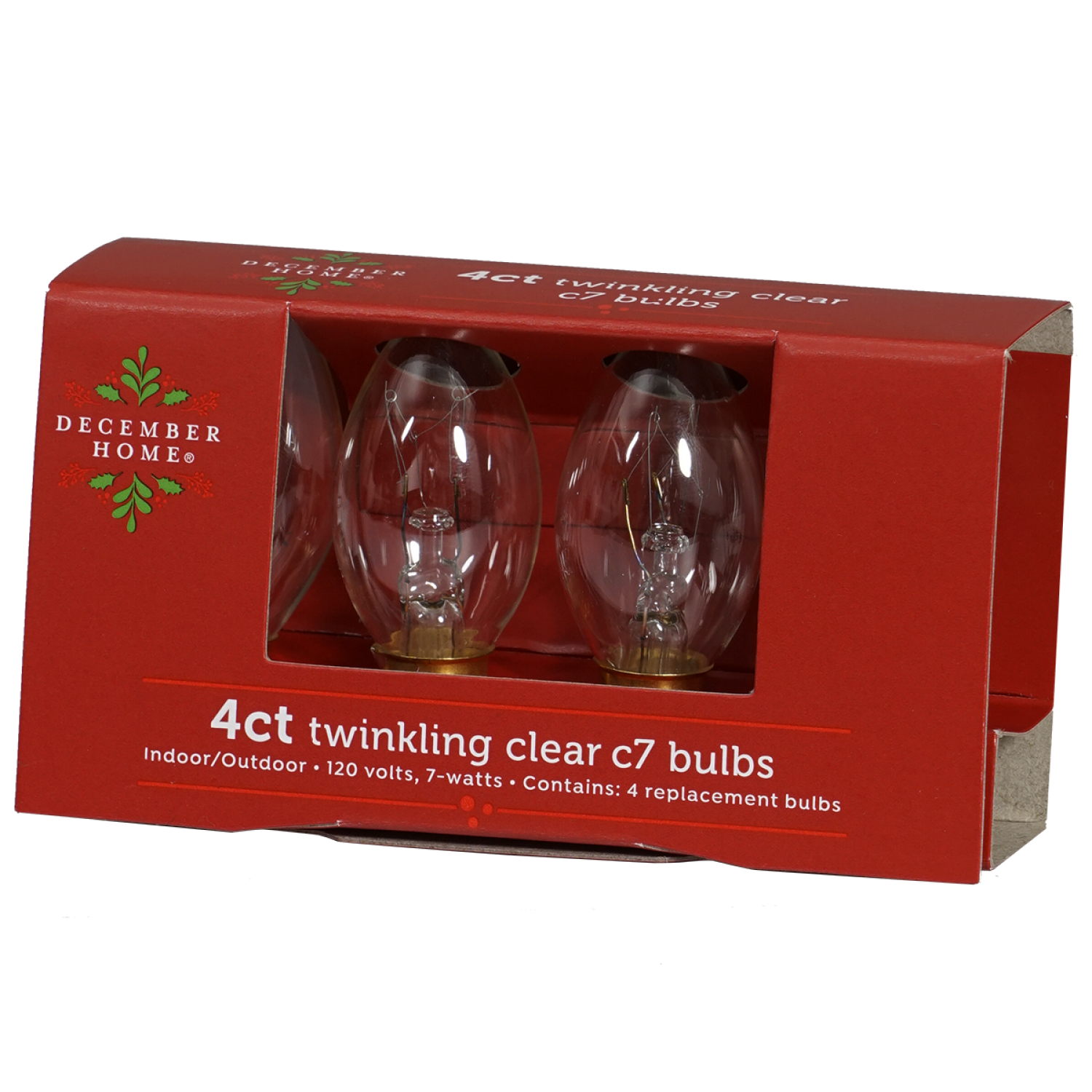 slide 3 of 3, Replacement Bulbs Twinkling Clear C7 Bulbs, 4 ct