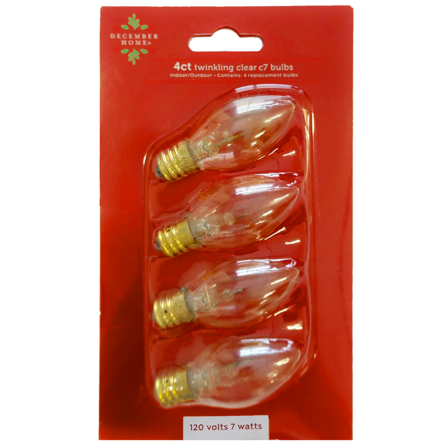 slide 1 of 3, Replacement Bulbs Twinkling Clear C7 Bulbs, 4 ct
