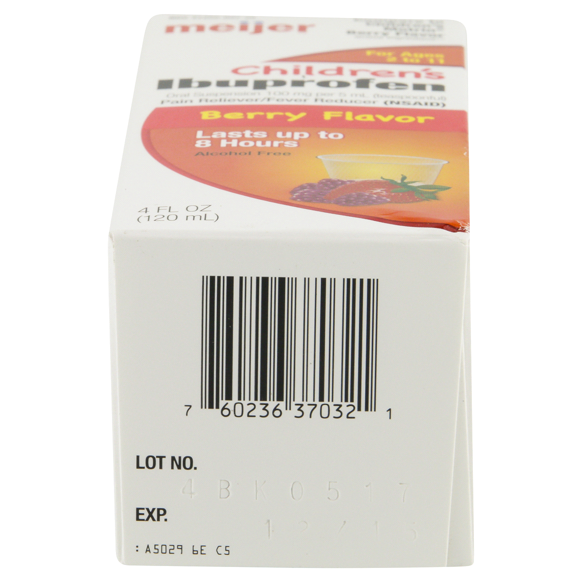 Meijer Children's Ibuprofen Oral Suspension per, Berry Flavor 100 mg, 5