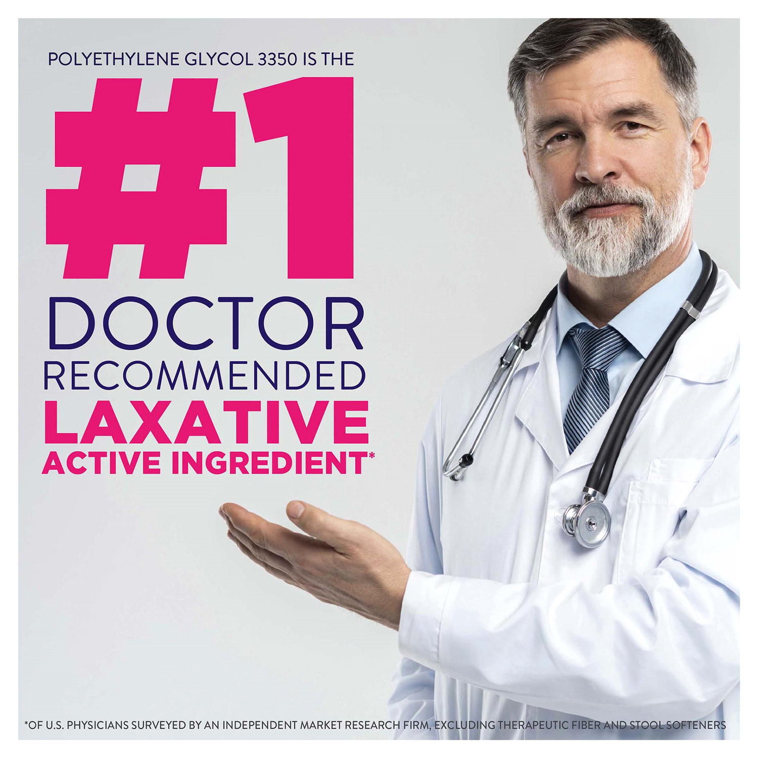 slide 2 of 5, Meijer Polyethylene Glycol 3350, Powder For Solution, Osmotic Laxative, 8.3 oz