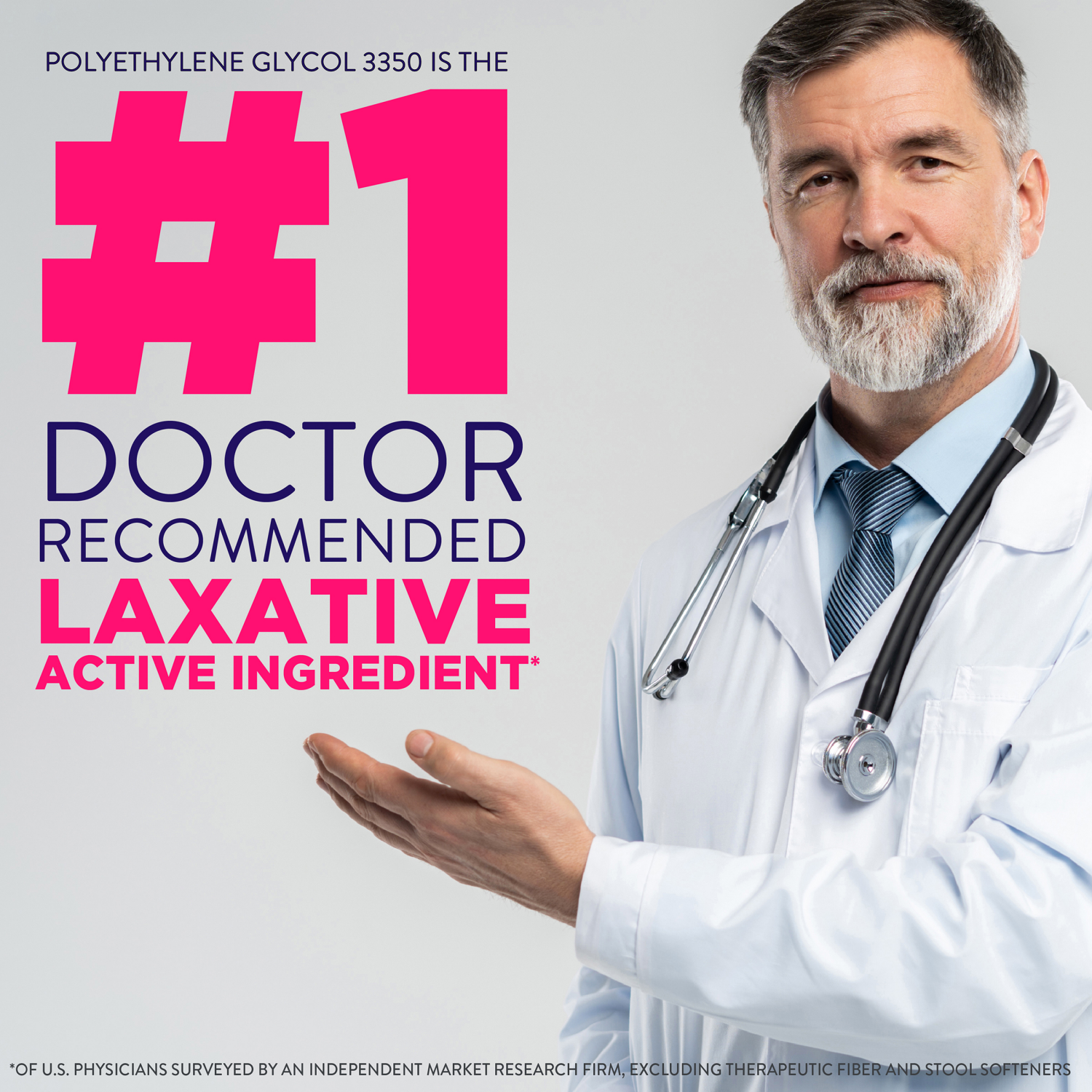 slide 6 of 6, Meijer Polyethylene Glycol 3350, Powder For Solution, Osmotic Laxative, 17.9 oz