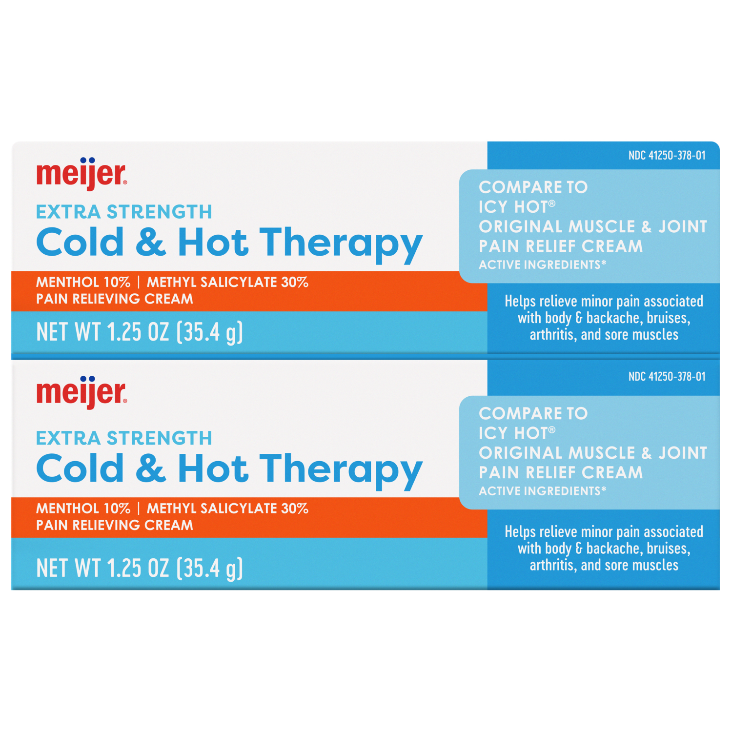 slide 5 of 6, Meijer Extra Strength Cold & Hot Therapy Pain Relief Cream, 1.25 oz