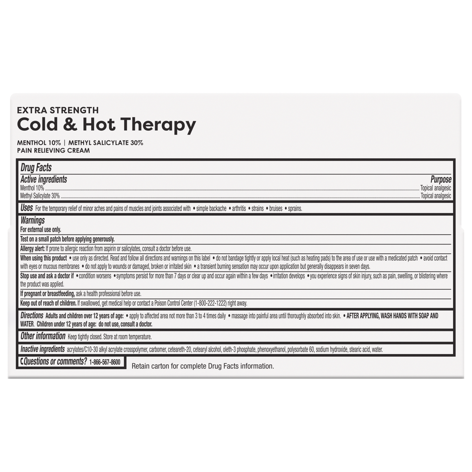 slide 6 of 6, Meijer Extra Strength Cold & Hot Therapy Pain Relief Cream, 1.25 oz