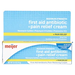 Meijer Maximum Strength First Aid Antibiotic Pain Relieving Cream
