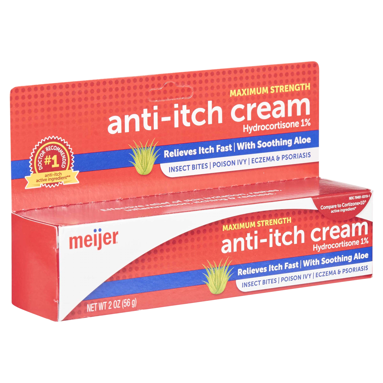slide 4 of 5, Meijer Hydrocortisone 1% Anti-itch Cream with Aloe, 2 oz