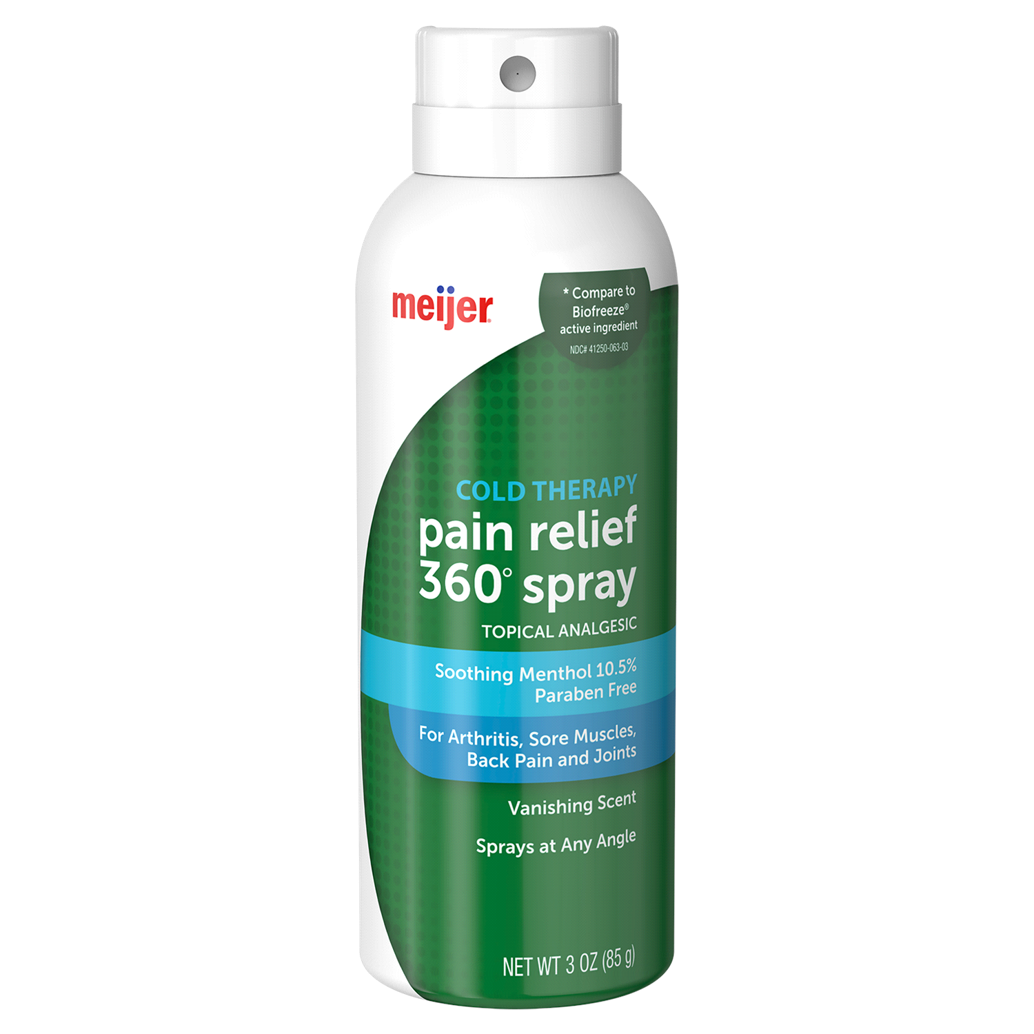 slide 1 of 1, Meijer Cold Therapy Pain Relief Spray, 3 oz