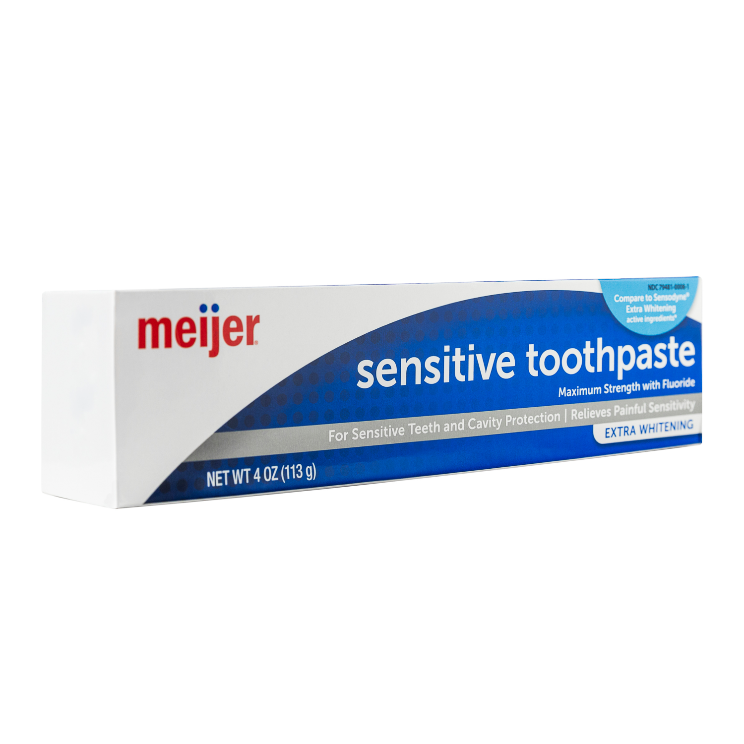 slide 2 of 3, Meijer Sensitive Toothpaste, Extra Whitening, 4 oz, 4 oz