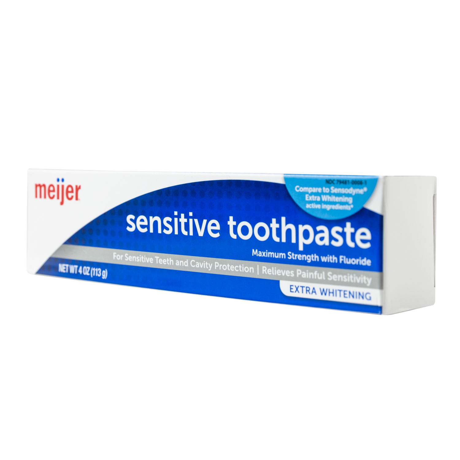 slide 3 of 3, Meijer Sensitive Toothpaste, Extra Whitening, 4 oz, 4 oz
