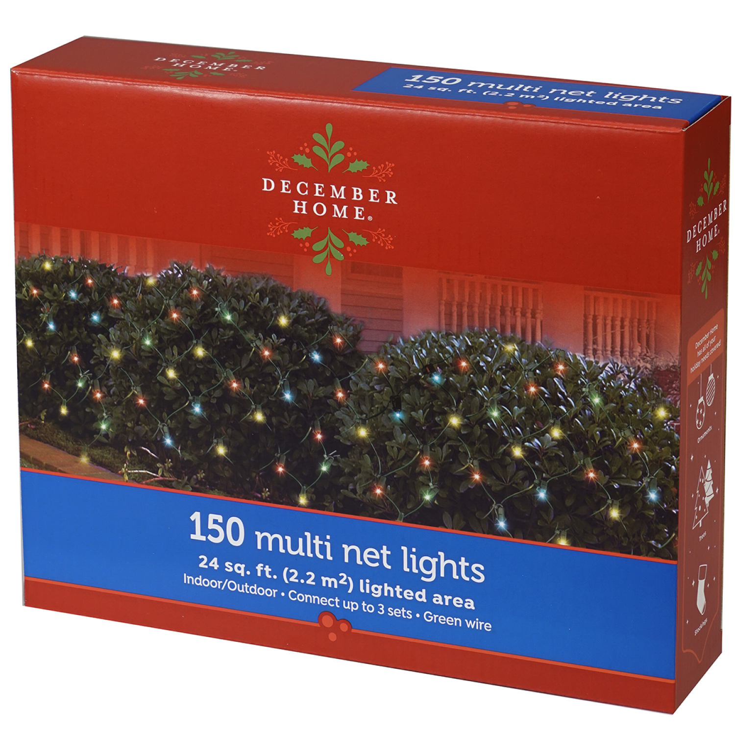 slide 2 of 2, December Home Net Light Set, Multi Color, 150 ct