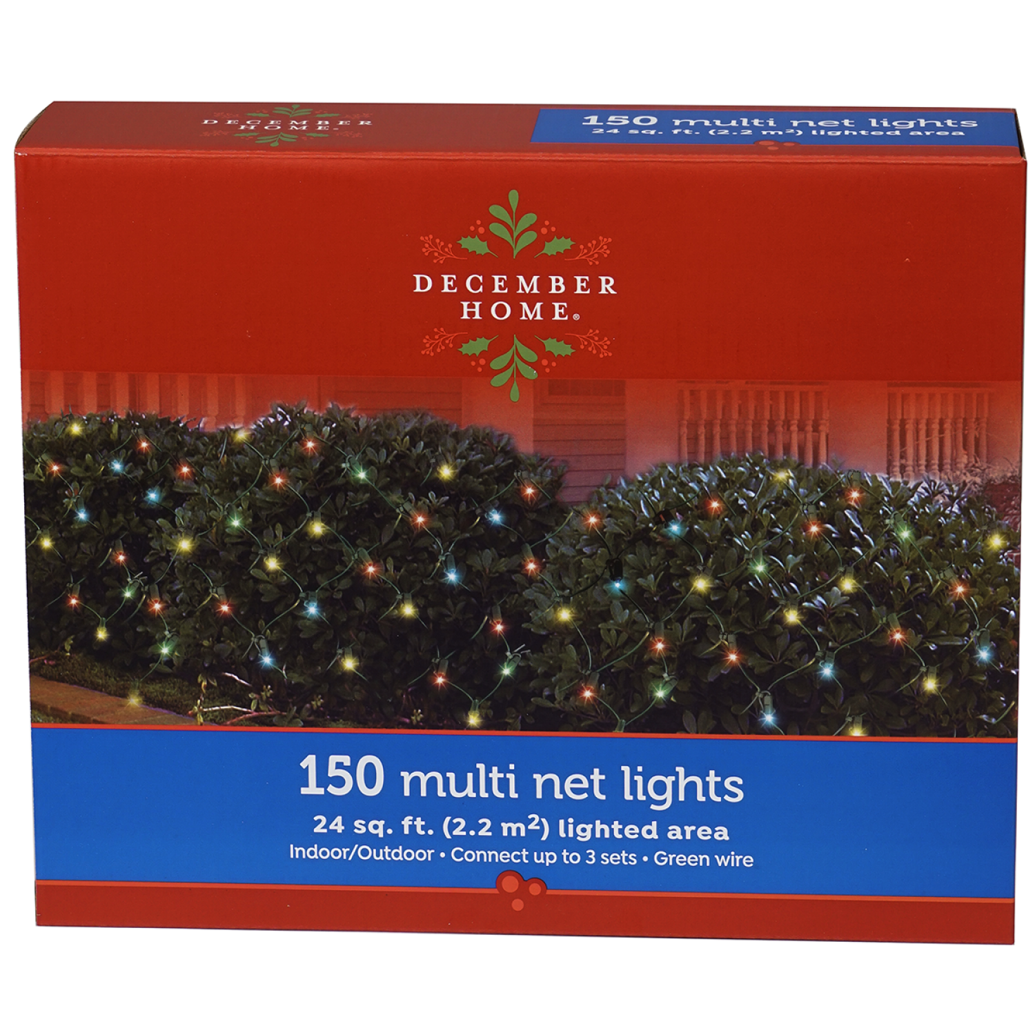 slide 1 of 2, December Home Net Light Set, Multi Color, 150 ct