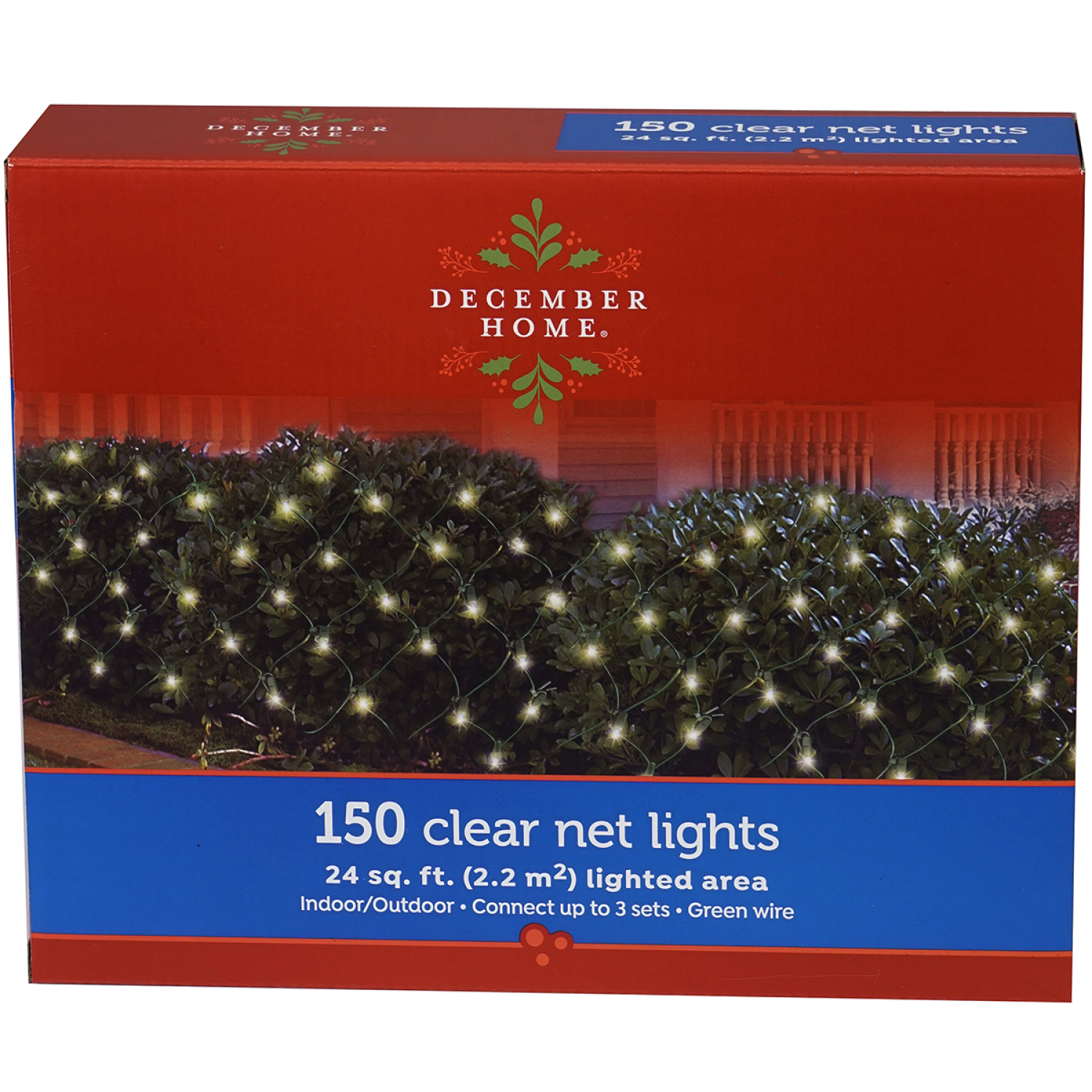slide 1 of 2, December Home Clear Light Net Set, 150 Count, 150 ct