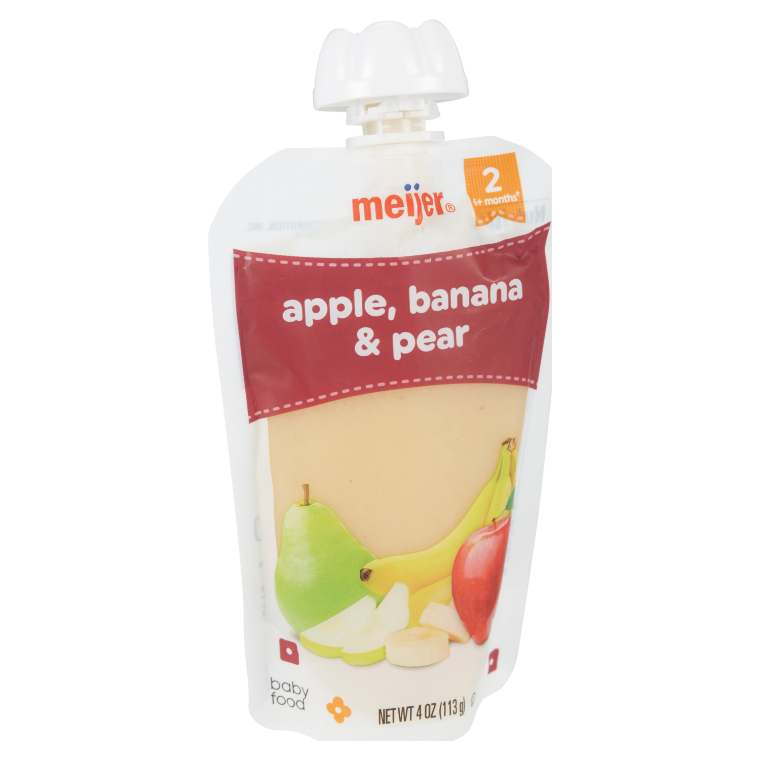 slide 6 of 8, MEIJER APPLE BANANA PEAR POUCH, 4 oz