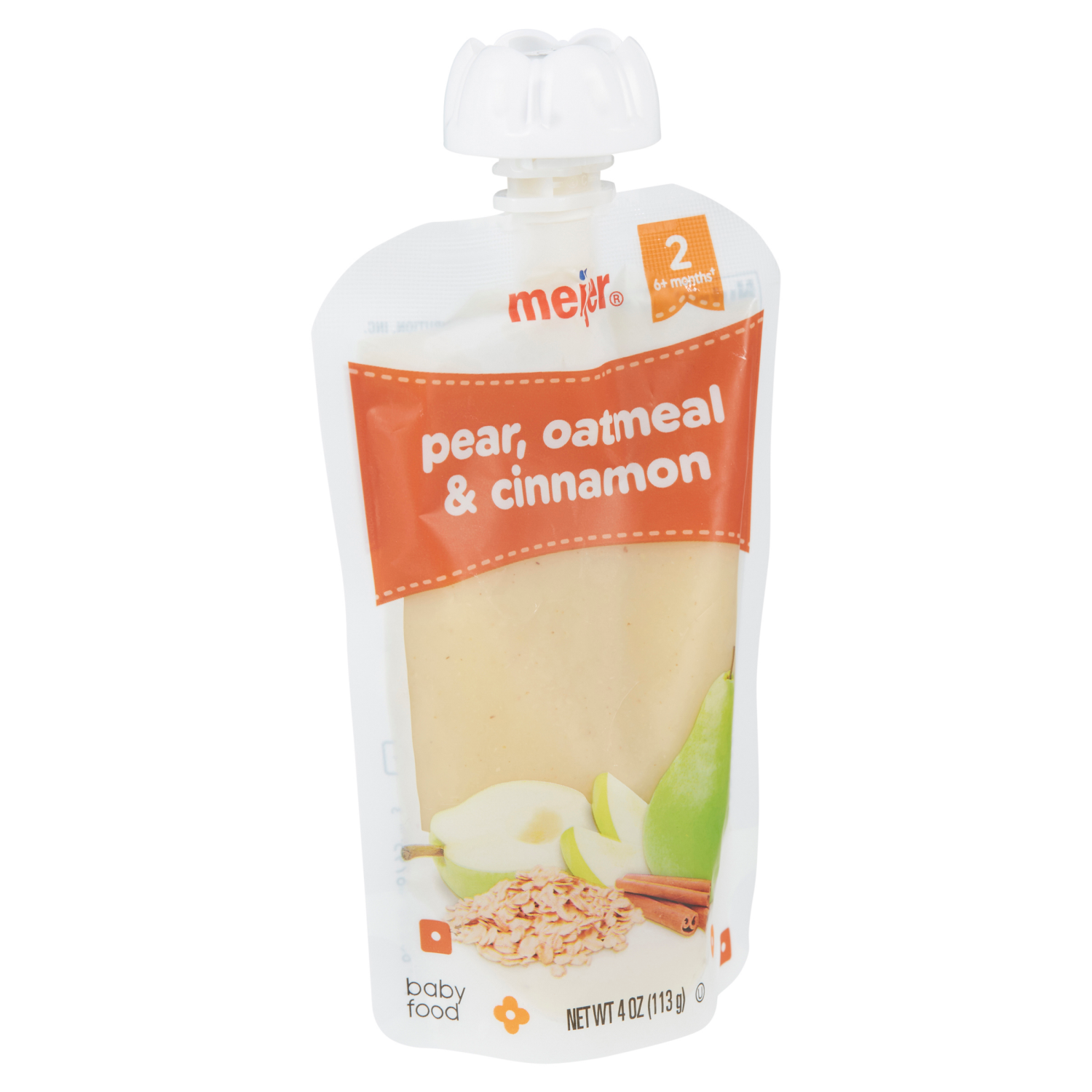 slide 6 of 8, MEIJER PEAR OAT CINNAMON POUCH - 4 oz, 4 oz