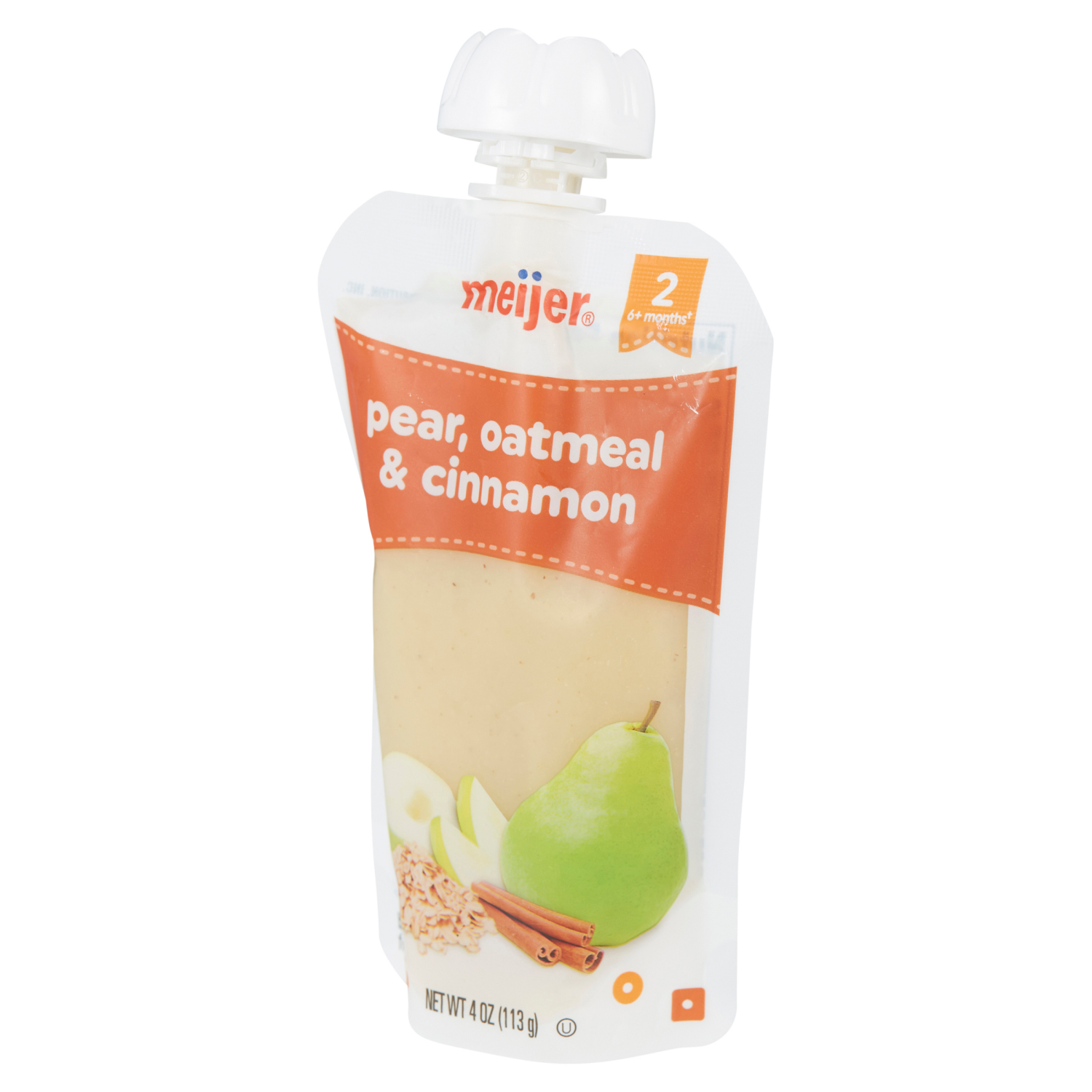 slide 7 of 8, MEIJER PEAR OAT CINNAMON POUCH - 4 oz, 4 oz