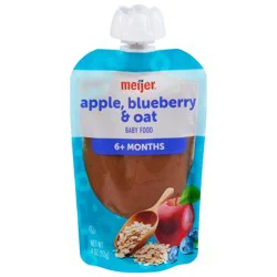 Apple, Blueberry And Oat Baby Food Pouch, 4 Oz