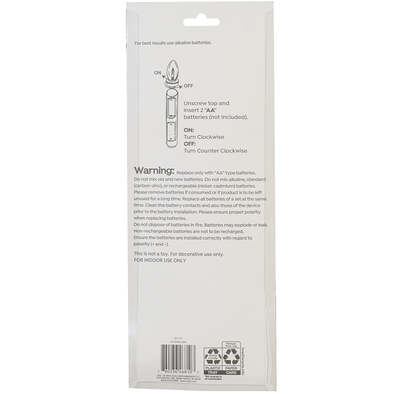 slide 2 of 2, December Home Candle Lamp Battery Operated, 2 ct