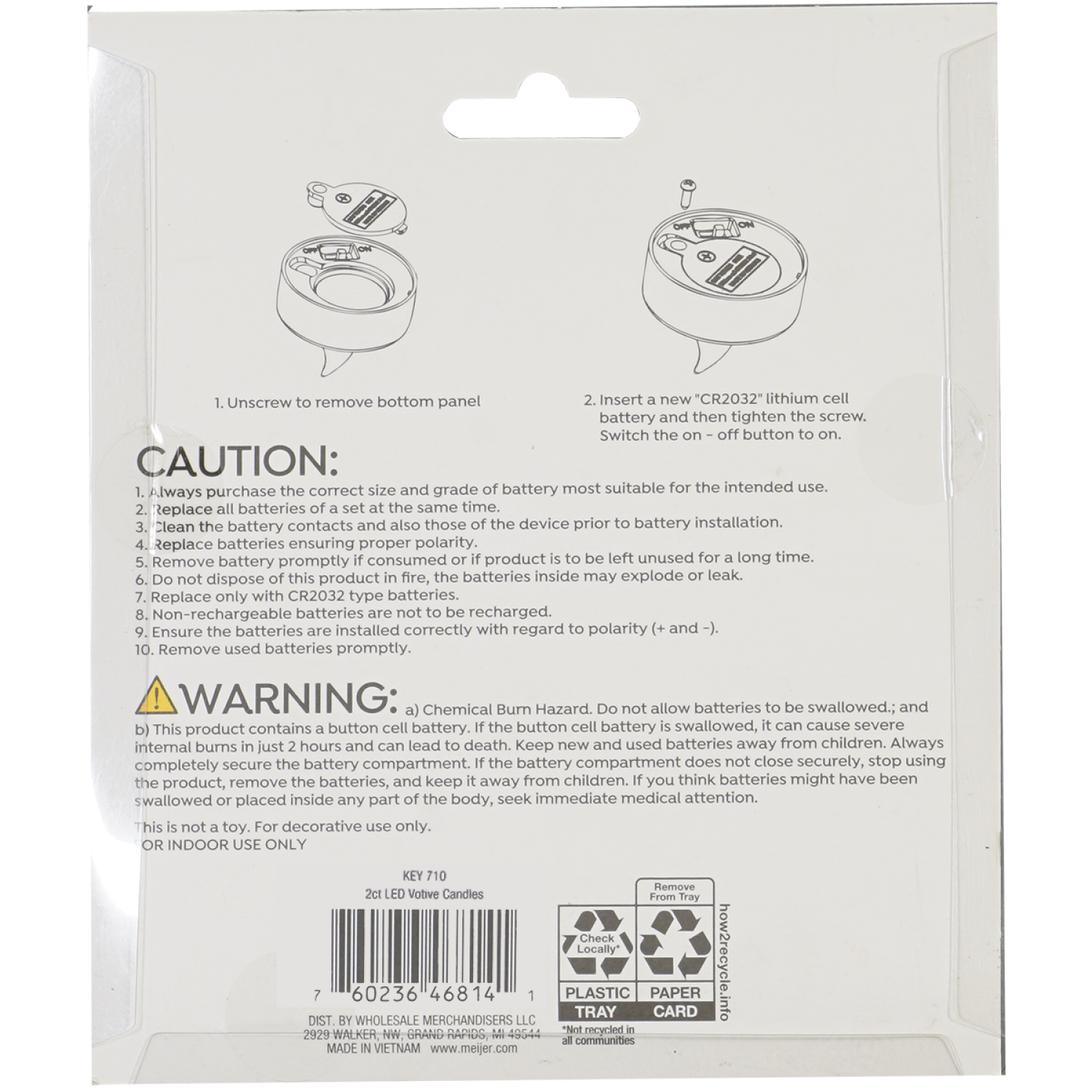 slide 2 of 2, December Home Candles Votive LED White, 2 ct