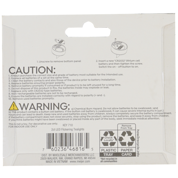 slide 4 of 5, December Home Tealights LED Flickering White, 2 ct