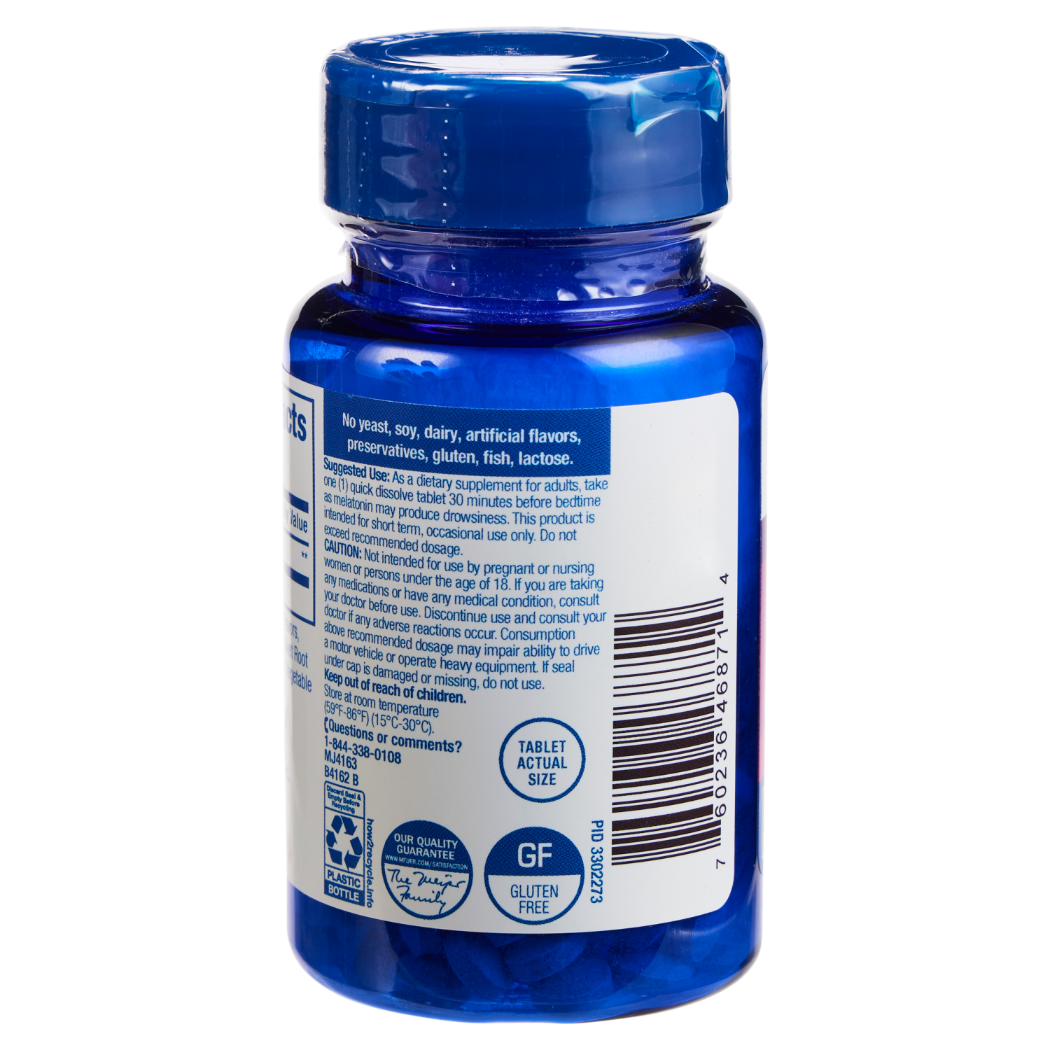 slide 2 of 3, MEIJER WELLNESS Meijer Quick Dissolve Melatonin Supplement, 120 ct