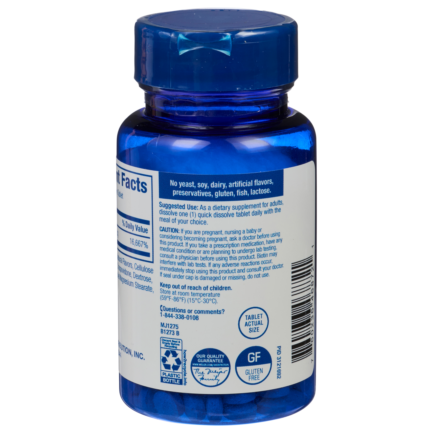 slide 2 of 3, MEIJER WELLNESS Meijer Biotin 5000mcg, Berry, 60 ct