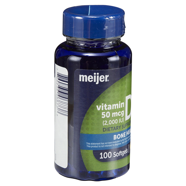 MEIJER WELLNESS Meijer Vitamin D3, 50 mcg 100 ct Shipt