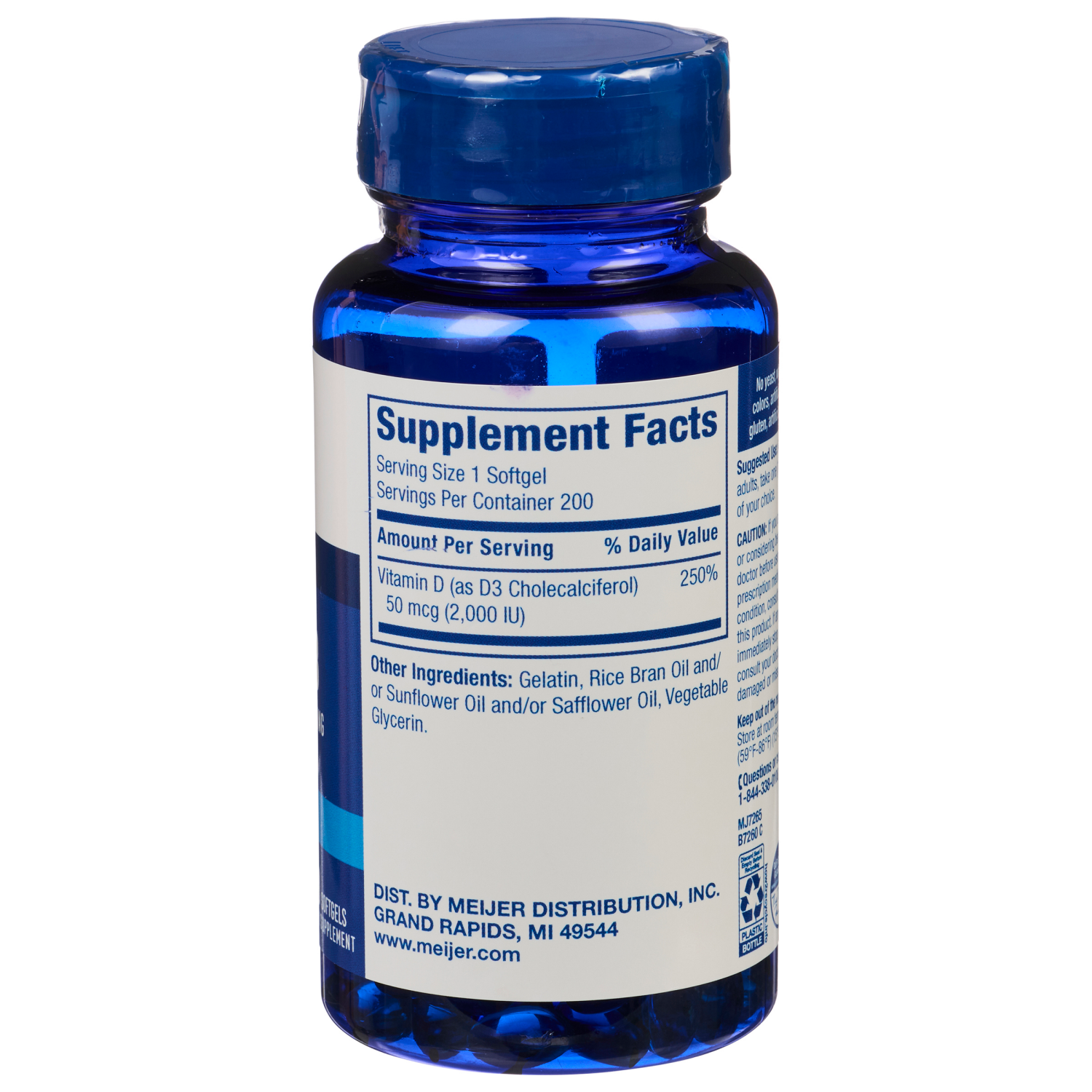 slide 3 of 3, MEIJER WELLNESS Meijer Vitamin D3 50mcg, 200 ct