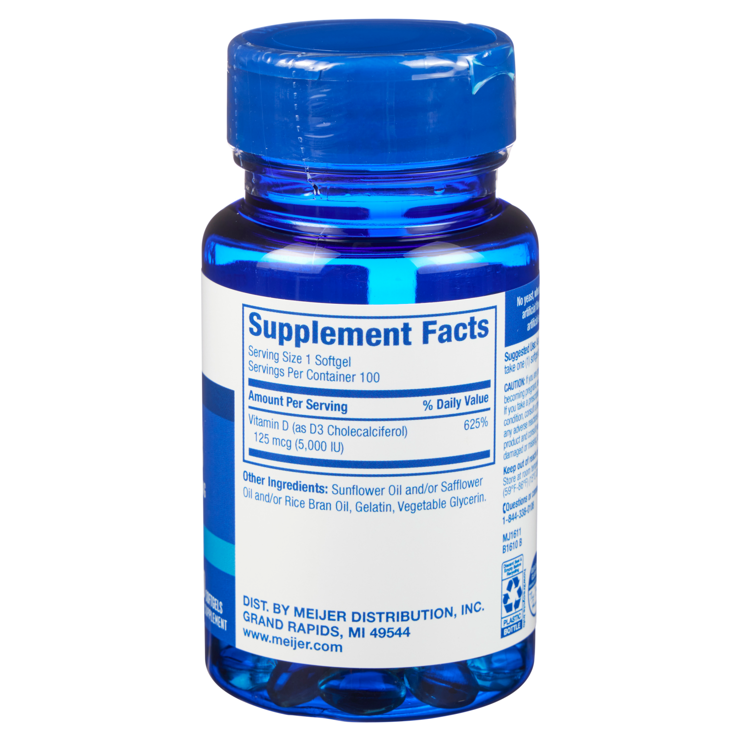 slide 3 of 3, MEIJER WELLNESS Meijer Vitamin D3 125mcg, 100 ct