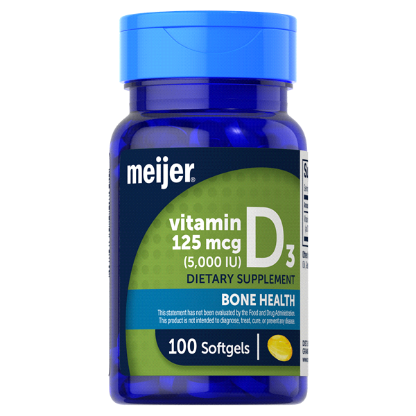 MEIJER WELLNESS Meijer Vitamin D3 125mcg 100 ct Shipt