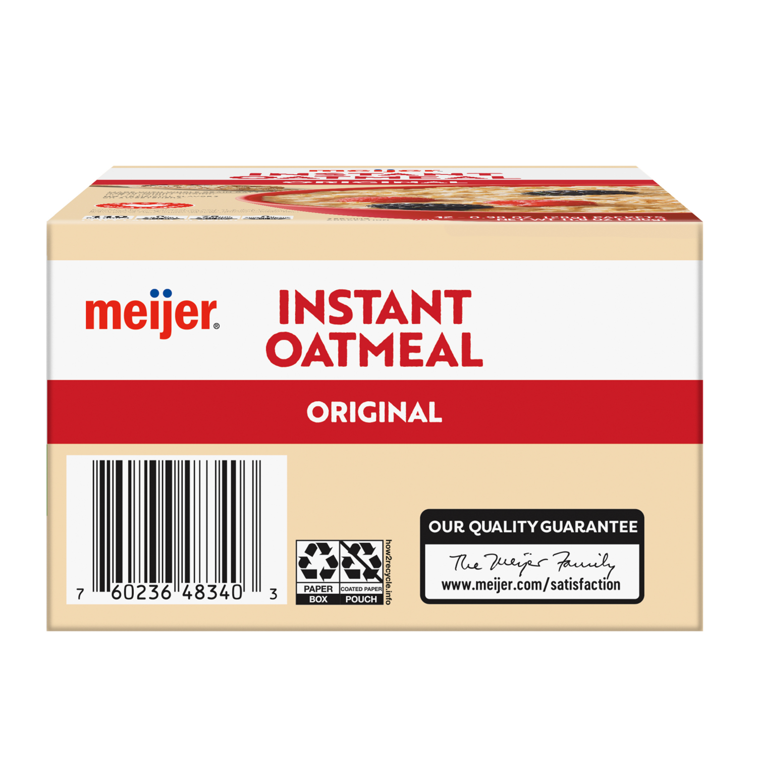 slide 3 of 8, Meijer Original Instant Oatmeal, 12 ct