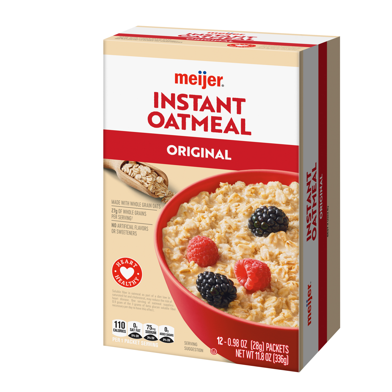 slide 7 of 8, Meijer Original Instant Oatmeal, 12 ct