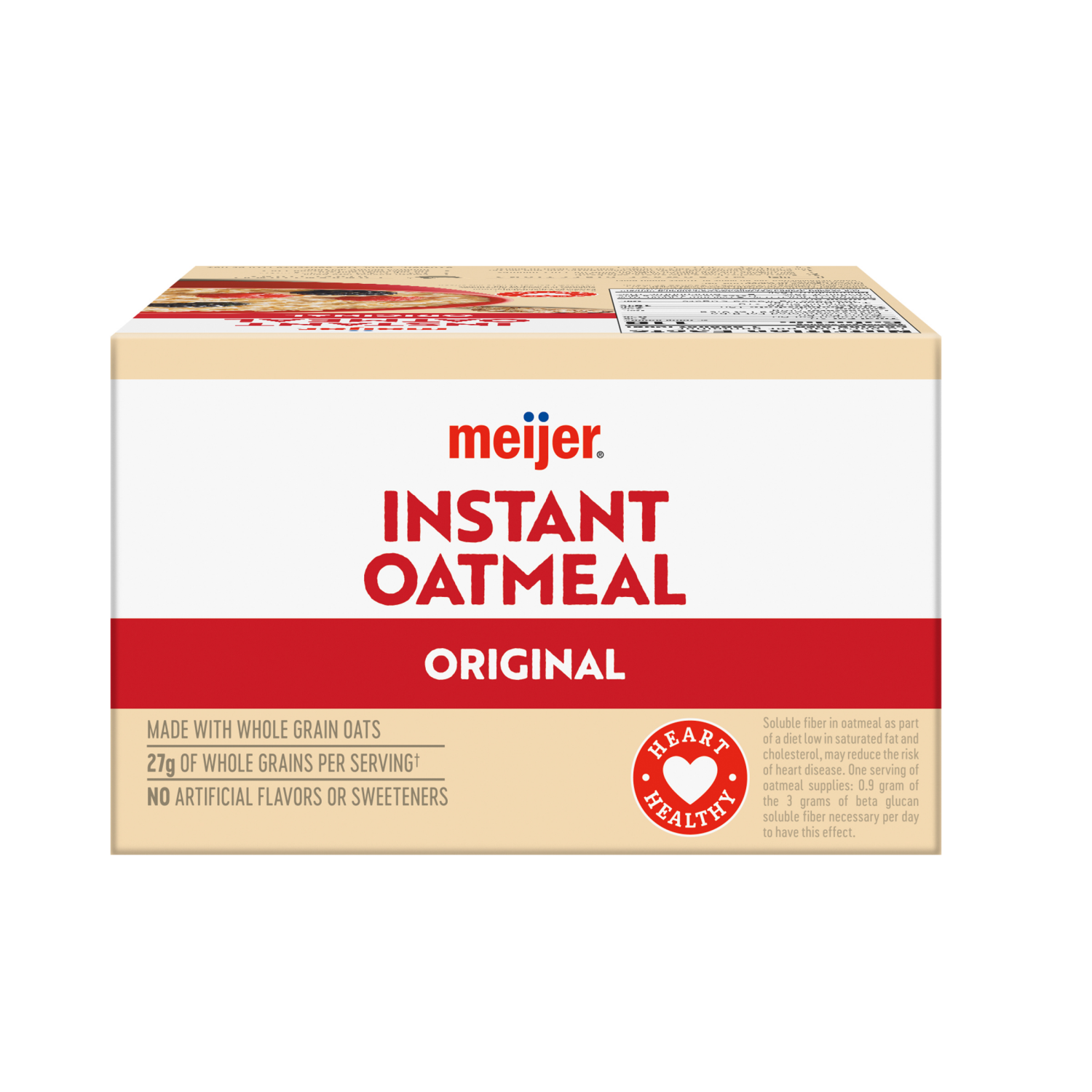 slide 8 of 8, Meijer Original Instant Oatmeal, 12 ct