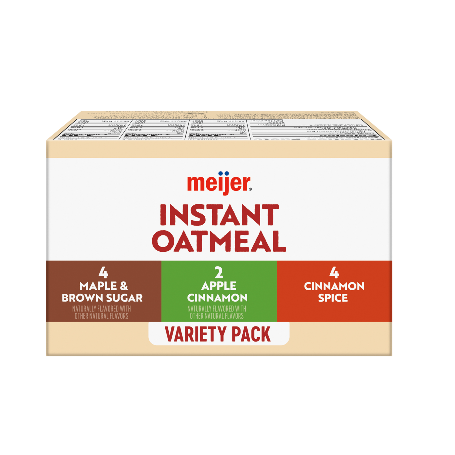 slide 8 of 8, Meijer Spice Oatmeal Variety Pack, 10 ct